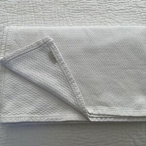RESERVED LISTING Pottery Barn White Diamond Organic Cotton Blanket King